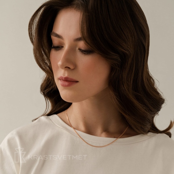 Цепь из красного золота 585, плетение «Love»